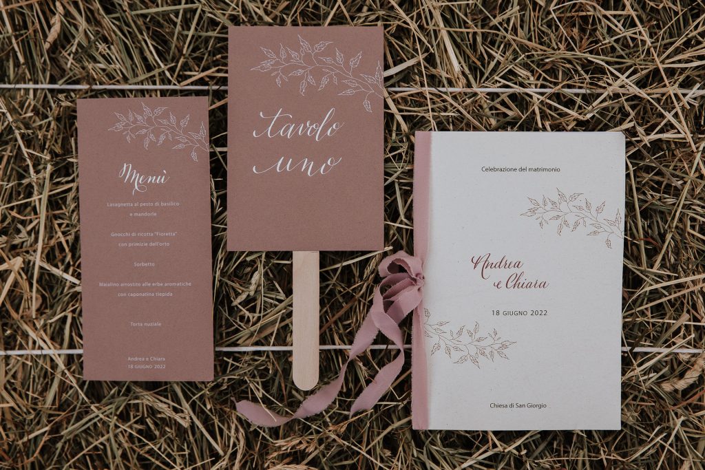 Calligrafia per le partecipazioni di matrimonio di Chiara e Andrea
